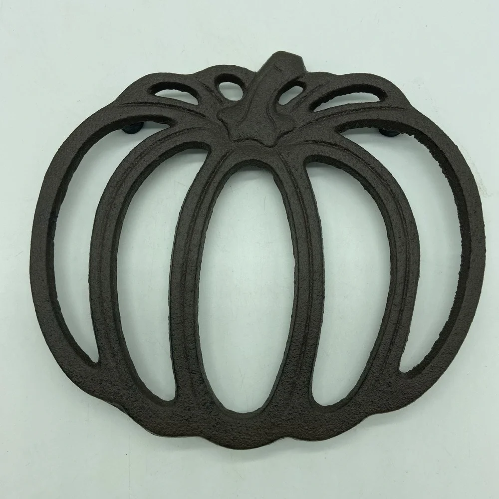 Cast Iron Pumpkin‎ Trivet Rustic Fall Kitchen Decor Thanksgiving Farmhouse Table